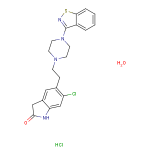 CAS No:138982-67-9 5-[2-[4-(1,2-benzothiazol-3-yl)piperazin-1-yl]ethyl]-6-chloro-1,<br />3-dihydroindol-2-one