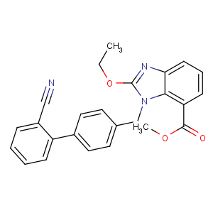 CAS No:139481-44-0 methyl<br />3-[[4-(2-cyanophenyl)phenyl]methyl]-2-ethoxybenzimidazole-4-carboxylate