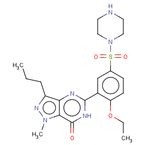 CAS No:139755-82-1 7H-Pyrazolo[4,3-d]pyrimidin-7-one,5-[2-ethoxy-5-(1-piperazinylsulfonyl)phenyl]-1,6-dihydro-1-methyl-3-propyl-