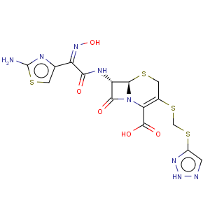 CAS No:140128-74-1 5-Thia-1-azabicyclo[4.2.0]oct-2-ene-2-carboxylicacid,7-[[(2Z)-2-(2-amino-4-thiazolyl)-2-(hydroxyimino)acetyl]amino]-8-oxo-3-[[(1H-1,2,3-triazol-5-ylthio)methyl]thio]-,(6R,7R)-