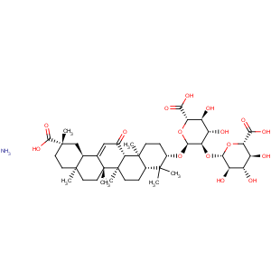 CAS No:1407-03-0 a-D-Glucopyranosiduronicacid, (3b,20b)-20-carboxy-11-oxo-30-norolean-12-en-3-yl 2-O-b-D-glucopyranuronosyl-,ammonium salt (1:1)