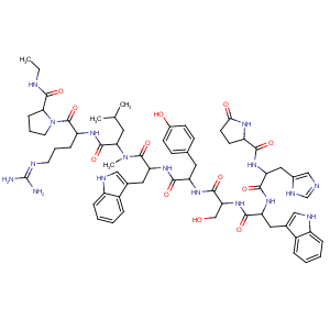 CAS No:140703-49-7 1-9-Luteinizinghormone-releasing factor (swine),6-(2-methyl-D-tryptophan)-9-(N-ethyl-L-prolinamide)-