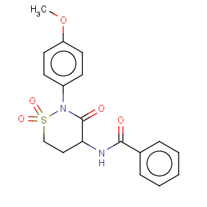 CAS No:14079-08-4 Benzamide,N-[tetrahydro-2-(4-methoxyphenyl)-1,1-dioxido-3-oxo-2H-1,2-thiazin-4-yl]-