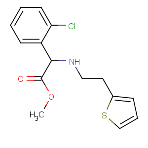 CAS No:141109-20-8 methyl (2S)-2-(2-chlorophenyl)-2-(2-thiophen-2-ylethylamino)acetate