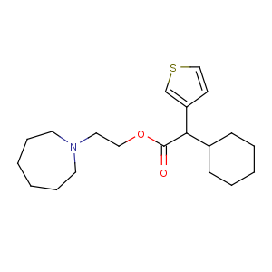 CAS No:14176-10-4 2-(azepan-1-yl)ethyl 2-cyclohexyl-2-thiophen-3-ylacetate