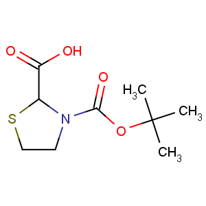 CAS No:141783-63-3 3-[(2-methylpropan-2-yl)oxycarbonyl]-1,3-thiazolidine-2-carboxylic acid