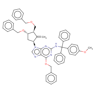 CAS No:142217-80-9 6-(Benzyloxy)-9-((1S,3R,3S)-4-(benzyloxy)-3-(benzyloxymethyl)-2-methylenecyclopentyl)-N-((4-methoxyphenyl)diphenylmethyl)-9H-purin-2-amine