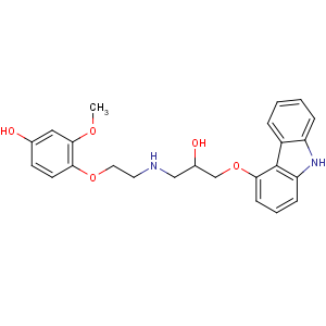 CAS No:142227-49-4 4-[2-[[3-(9H-carbazol-4-yloxy)-2-hydroxypropyl]amino]ethoxy]-3-<br />methoxyphenol