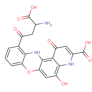 CAS No:142394-84-1 12H-Pyrido[3,2-a]phenoxazine-11-butanoicacid, a-amino-3-carboxy-1,5-dihydroxy-g-oxo-, radical ion(1+) (9CI)