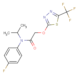 CAS No:142459-58-3 N-(4-fluorophenyl)-N-propan-2-yl-2-[[5-(trifluoromethyl)-1,3,<br />4-thiadiazol-2-yl]oxy]acetamide