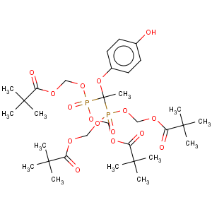 CAS No:142523-14-6 Propanoic acid,2,2-dimethyl-,[1-(4-hydroxyphenoxy)ethylidene]bis[phosphinylidynebis(oxymethylene)] ester(9CI)