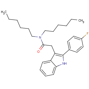 CAS No:142720-24-9 2-[2-(4-fluorophenyl)-1H-indol-3-yl]-N,N-dihexylacetamide