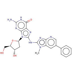 CAS No:142784-25-6 Guanosine, 2-deoxy-8-((1-methyl-6-phenyl-1H-imidazo(4,5-b)pyridin-2-yl)amino)-