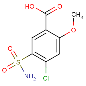 CAS No:14293-50-6 4-chloro-2-methoxy-5-sulfamoylbenzoic acid