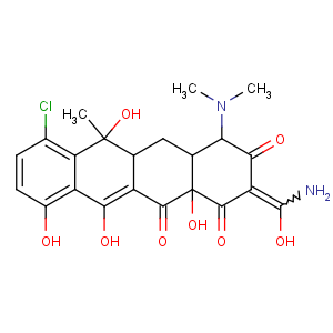 CAS No:14297-93-9 2-Naphthacenecarboxamide,7-chloro-4-(dimethylamino)-1,4,4a,5,5a,6,11,12a-octahydro-3,6,10,12,12a-pentahydroxy-6-methyl-1,11-dioxo-,(4R,4aS,5aS,6S,12aS)-