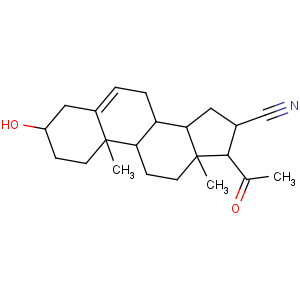 CAS No:1434-54-4 (3S,8S,9S,10R,13S,14S,16R,17S)-17-acetyl-3-hydroxy-10,13-dimethyl-2,3,4,<br />7,8,9,11,12,14,15,16,<br />17-dodecahydro-1H-cyclopenta[a]phenanthrene-16-carbonitrile
