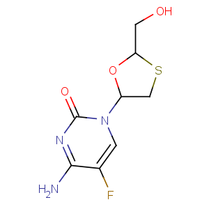 CAS No:143491-57-0 4-amino-5-fluoro-1-[(2R,5S)-2-(hydroxymethyl)-1,<br />3-oxathiolan-5-yl]pyrimidin-2-one