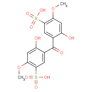 CAS No:143982-77-8 4-hydroxy-5-(2-hydroxy-4-methoxy-5-sulfobenzoyl)-2-<br />methoxybenzenesulfonic acid