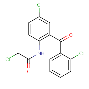 CAS No:14405-03-9 2-chloro-N-[4-chloro-2-(2-chlorobenzoyl)phenyl]acetamide