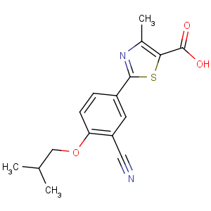 CAS No:144060-53-7 2-[3-cyano-4-(2-methylpropoxy)phenyl]-4-methyl-1,3-thiazole-5-carboxylic<br />acid