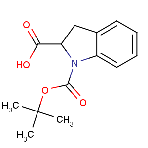 CAS No:144069-67-0 (2S)-1-[(2-methylpropan-2-yl)oxycarbonyl]-2,3-dihydroindole-2-carboxylic<br />acid