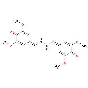 CAS No:14414-32-5 4-[[2-[(3,5-dimethoxy-4-oxocyclohexa-2,<br />5-dien-1-ylidene)methyl]hydrazinyl]methylidene]-2,<br />6-dimethoxycyclohexa-2,5-dien-1-one
