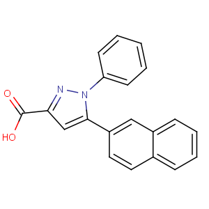 CAS No:144252-16-4 5-naphthalen-2-yl-1-phenylpyrazole-3-carboxylic acid