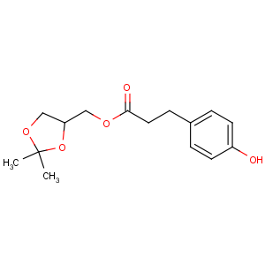 CAS No:144256-11-1 [(4S)-2,2-dimethyl-1,3-dioxolan-4-yl]methyl<br />3-(4-hydroxyphenyl)propanoate