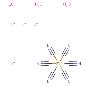 CAS No:14459-95-1 Potassium ferrocyanide trihyrate