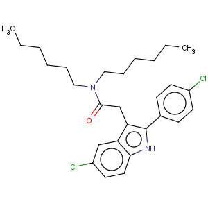 CAS No:145040-29-5 1H-Indole-3-acetamide,5-chloro-2-(4-chlorophenyl)-N,N-dihexyl-