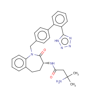 CAS No:145455-23-8 Butanamide,3-amino-3-methyl-N-[(3R)-2,3,4,5-tetrahydro-2-oxo-1-[[2'-(2H-tetrazol-5-yl)[1,1'-biphenyl]-4-yl]methyl]-1H-1-benzazepin-3-yl]-