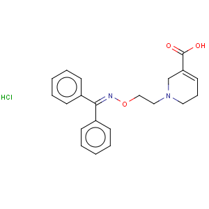 CAS No:145645-62-1 3-Pyridinecarboxylicacid, 1-[2-[[(diphenylmethylene)amino]oxy]ethyl]-1,2,5,6-tetrahydro-,hydrochloride (1:1)