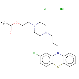 CAS No:146-28-1 1-Piperazineethanol,4-[3-(2-chloro-10H-phenothiazin-10-yl)propyl]-, 1-acetate, hydrochloride (1:2)