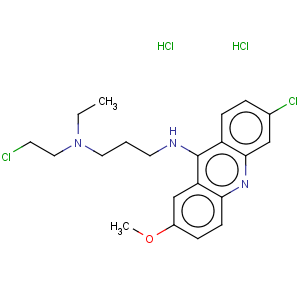 CAS No:146-59-8 1,3-Propanediamine,N1-(2-chloroethyl)-N3-(6-chloro-2-methoxy-9-acridinyl)-N1-ethyl-, hydrochloride(1:2)