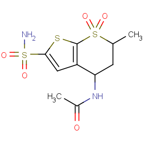 CAS No:147200-03-1 N-[(4S,6S)-6-methyl-7,7-dioxo-2-sulfamoyl-5,6-dihydro-4H-thieno[2,<br />3-b]thiopyran-4-yl]acetamide