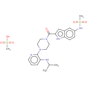 CAS No:147221-93-0 1-(5-Methanesulphonamido)-1H-indol-2-yl-carbonyl)-4-[3-(isopropylamino)-2-pyridinyl]piperazine