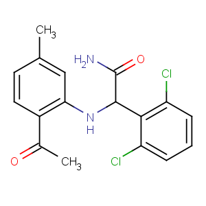 CAS No:147362-57-0 2-(2-acetyl-5-methylanilino)-2-(2,6-dichlorophenyl)acetamide