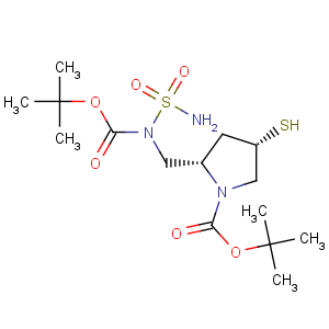 CAS No:148017-44-1 1-Pyrrolidinecarboxylicacid,2-[[(aminosulfonyl)[(1,1-dimethylethoxy)carbonyl]amino]methyl]-4-mercapto-,1,1-dimethylethyl ester, (2S,4S)-