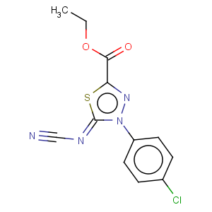 CAS No:148367-71-9 1,3,4-Thiadiazole-2-carboxylicacid, 4-(4-chlorophenyl)-5-(cyanoimino)-4,5-dihydro-, ethyl ester (9CI)