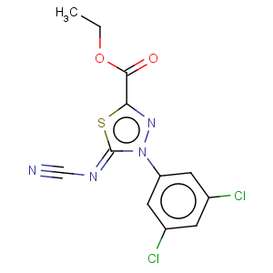CAS No:148367-85-5 1,3,4-Thiadiazole-2-carboxylicacid, 5-(cyanoimino)-4-(3,5-dichlorophenyl)-4,5-dihydro-, ethyl ester (9CI)