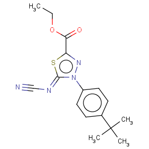 CAS No:148367-92-4 1,3,4-Thiadiazole-2-carboxylicacid, 5-(cyanoimino)-4-[4-(1,1-dimethylethyl)phenyl]-4,5-dihydro-, ethyl ester(9CI)