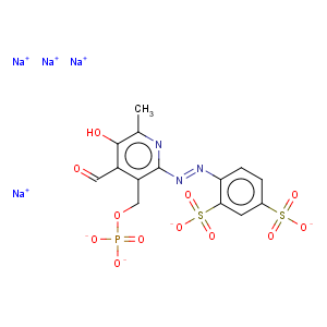 CAS No:149017-66-3 1,3-Benzenedisulfonicacid,4-[2-[4-formyl-5-hydroxy-6-methyl-3-[(phosphonooxy)methyl]-2-pyridinyl]diazenyl]-