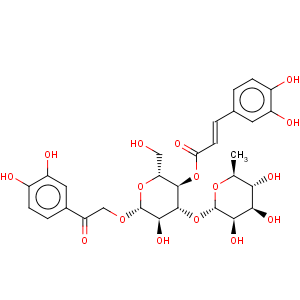 CAS No:149507-92-6 Ethanone,2-[[3-O-(6-deoxy-a-L-mannopyranosyl)-4-O-[(2E)-3-(3,4-dihydroxyphenyl)-1-oxo-2-propenyl]-b-D-glucopyranosyl]oxy]-1-(3,4-dihydroxyphenyl)-(9CI)