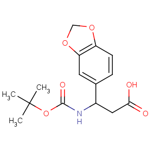 CAS No:149520-06-9 3-(1,<br />3-benzodioxol-5-yl)-3-[(2-methylpropan-2-yl)oxycarbonylamino]propanoic<br />acid