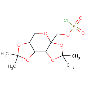 CAS No:150609-95-3 (3aS,5aR,8aR,8bS)-3a-(chlorosulfonyloxymethyl)-2,2,7,7-tetramethyl-5,5a,<br />8a,8b-tetrahydrodi[1,3]dioxolo[4,5-a:5',3'-d]pyran