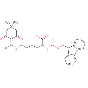 CAS No:150629-67-7 (2S)-6-[1-(4,4-dimethyl-2,<br />6-dioxocyclohexylidene)ethylamino]-2-(9H-fluoren-9-<br />ylmethoxycarbonylamino)hexanoic acid