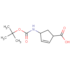 CAS No:151907-80-1 (1R,<br />4S)-4-[(2-methylpropan-2-yl)oxycarbonylamino]cyclopent-2-ene-1-<br />carboxylic acid