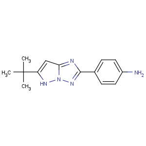 CAS No:152828-25-6 4-(6-tert-butyl-5H-pyrazolo[1,5-b][1,2,4]triazol-2-yl)aniline