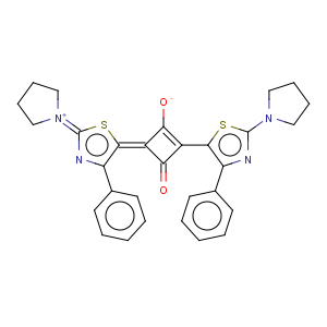 CAS No:153119-20-1 Cyclobutenediylium,1,3-dihydroxy-2,4-bis[4-phenyl-2-(1-pyrrolidinyl)-5-thiazolyl]-, bis(innersalt) (9CI)