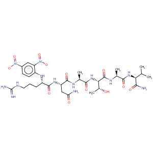 CAS No:153919-61-0 L-Valinamide,N2-(2,4-dinitrophenyl)-L-arginyl-L-asparaginyl-L-alanyl-L-threonyl-L-alanyl-(9CI)